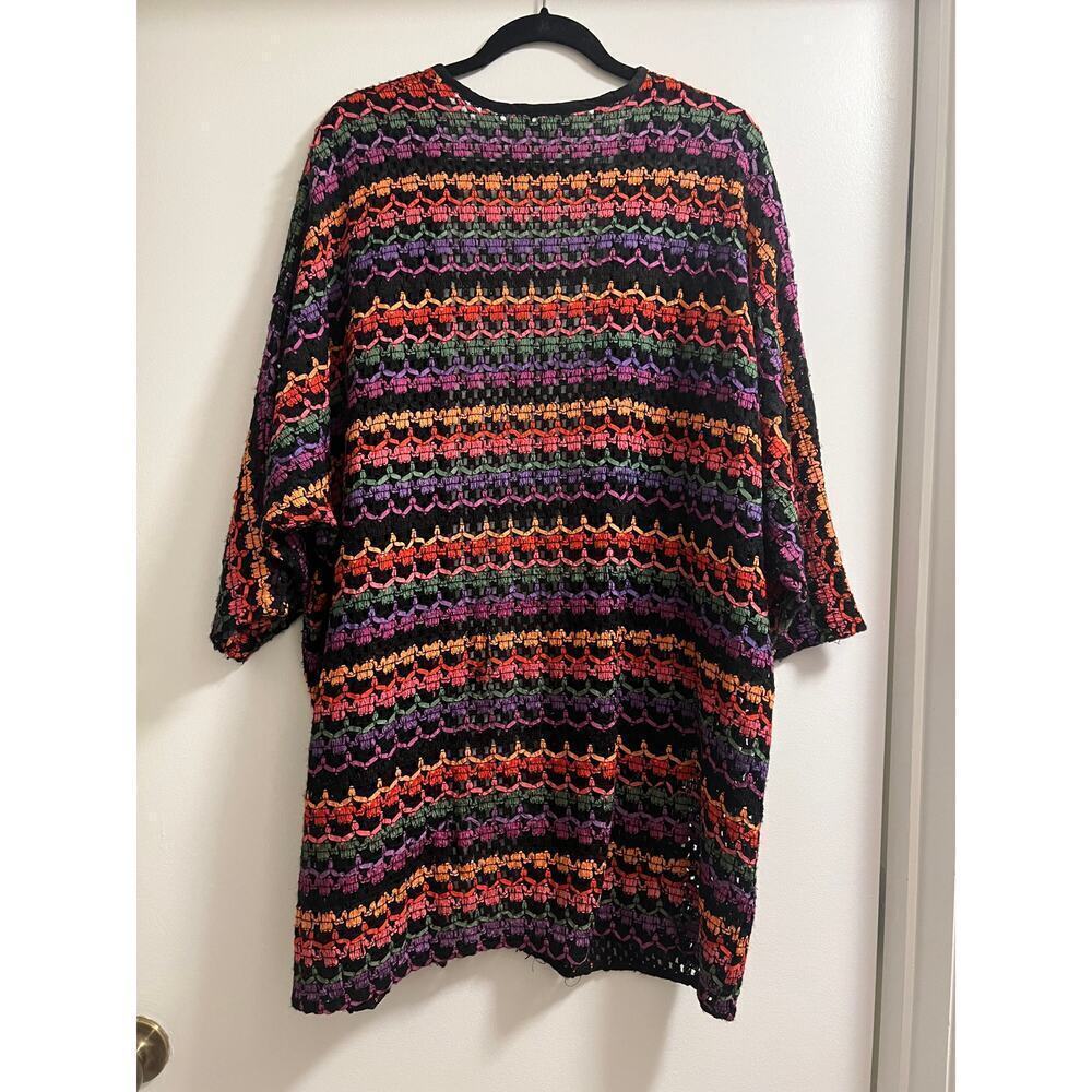 Oscar De La Renta Vintage Ribbon Rainbow Cardigan Sz M - Picture 5 of 6